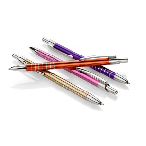 Stylo aluminium RING rouge personnalisable gravure | Apothiclick