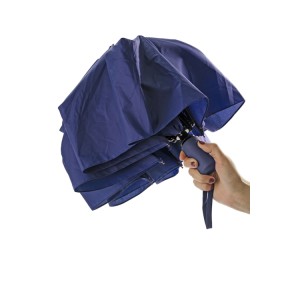 Parapluie pliant REGO bleu marine automatique personnalisable DTF | Apothiclick