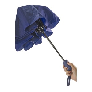 Parapluie pliant REGO bleu marine automatique personnalisable DTF | Apothiclick