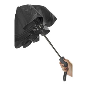 Parapluie pliant REGO noir automatique personnalisable DTF | Apothiclick