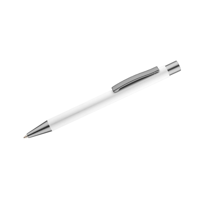 Stylo GOMA blanc soft touch personnalisable gravure | Apothiclick