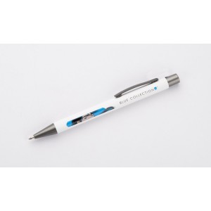 Stylo GOMA blanc soft touch personnalisable gravure | Apothiclick