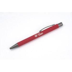 Stylo GOMA rouge soft touch personnalisable gravure | Apothiclick