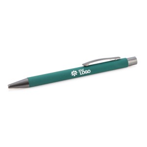 Stylo GOMA vert soft touch personnalisable gravure | Apothiclick