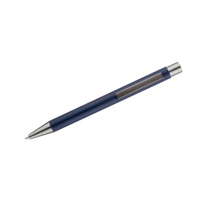 Stylo GOMA bleu marine soft touch personnalisable gravure | Apothiclick