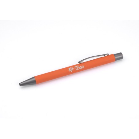 Stylo GOMA orange soft touch personnalisable gravure | Apothiclick