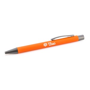 Stylo GOMA orange soft touch personnalisable gravure | Apothiclick