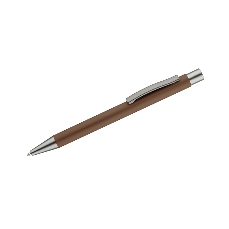 Stylo GOMA marron soft touch personnalisable gravure | Apothiclick