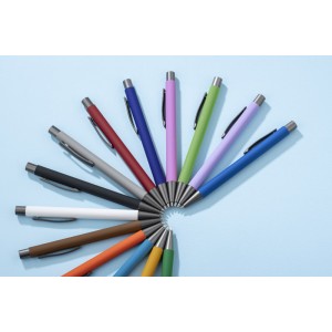 Stylo GOMA jaune soft touch personnalisable gravure | Apothiclick