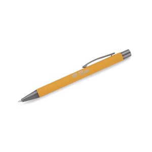 Stylo GOMA jaune soft touch personnalisable gravure | Apothiclick