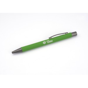 Stylo GOMA vert clair soft touch personnalisable gravure | Apothiclick