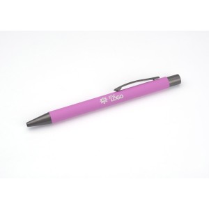Stylo GOMA rose soft touch personnalisable gravure | Apothiclick