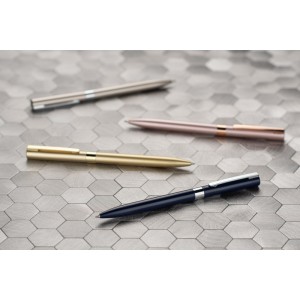 Stylo gel GELLE bleu marine encre noire personnalisable gravure | Apothiclick