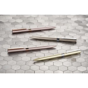 Stylo gel GELLE rose encre noire personnalisable gravure | Apothiclick