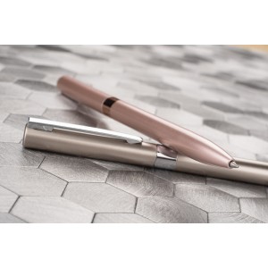 Stylo gel GELLE rose encre noire personnalisable gravure | Apothiclick