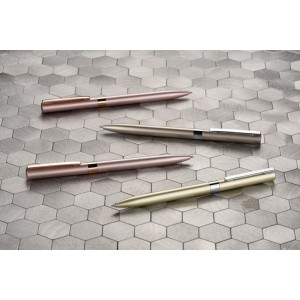 Stylo gel GELLE champagne encre noire personnalisable gravure | Apothiclick