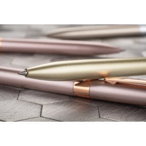 Stylo gel GELLE champagne encre noire personnalisable gravure | Apothiclick