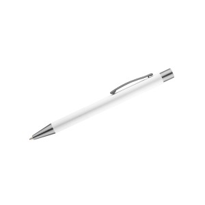 Stylo GOMA blanc soft touch encre noire personnalisable | Apothiclick