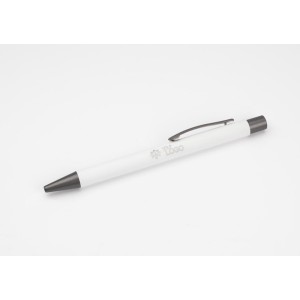 Stylo GOMA blanc soft touch encre noire personnalisable | Apothiclick