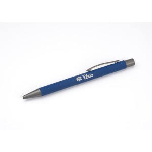 Stylo GOMA bleu soft touch encre noire personnalisable | Apothiclick
