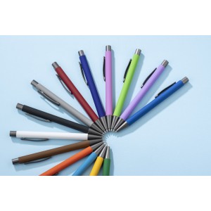 Stylo GOMA azur soft touch encre noire personnalisable | Apothiclick