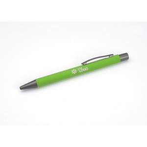 Stylo GOMA vert soft touch encre noire personnalisable | Apothiclick