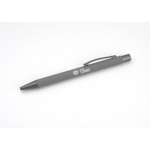 Stylo GOMA gris soft touch encre noire personnalisable | Apothiclick