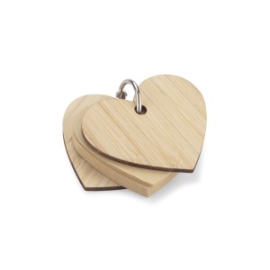 Mémos autocollants porte-clés LOVA cœur bambou personnalisable | Apothiclick