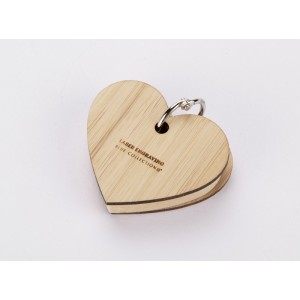 Mémos autocollants porte-clés LOVA cœur bambou personnalisable | Apothiclick