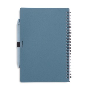 Carnet A5 avec stylo TRESA bleu paille de blé personnalisable | Apothiclick
