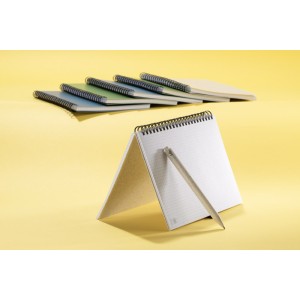 Carnet A5 avec stylo TRESA beige paille de blé personnalisable | Apothiclick