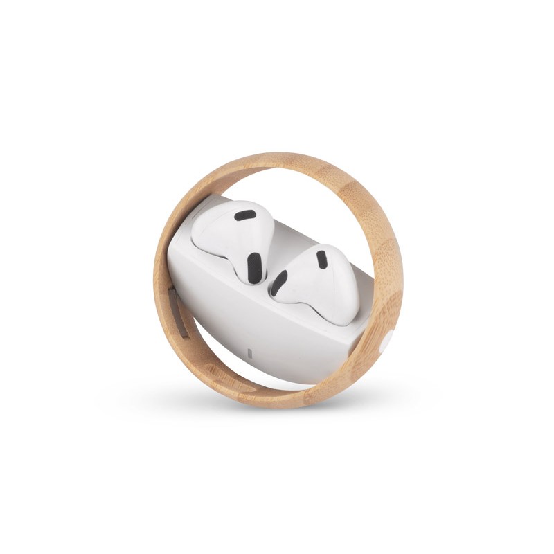 Écouteurs sans fil SPOTI bambou Bluetooth 5.0 personnalisables | Apothiclick