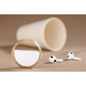 Écouteurs sans fil SPOTI bambou Bluetooth 5.0 personnalisables | Apothiclick