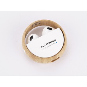Écouteurs sans fil SPOTI bambou Bluetooth 5.0 personnalisables | Apothiclick