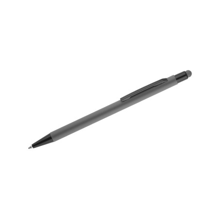 Stylo à bille tactile fin en aluminium – Stylo design gris professionnel