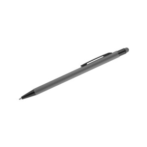 Stylo à bille tactile fin en aluminium – Stylo design gris professionnel