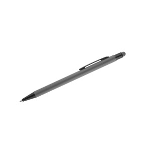 Stylo à bille tactile fin en aluminium – Stylo design gris professionnel