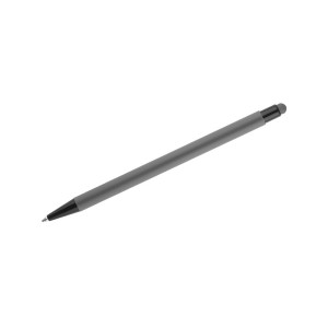 Stylo à bille tactile fin en aluminium – Stylo design gris professionnel