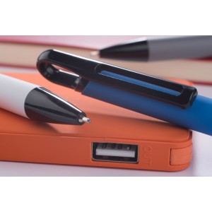 Stylo SOFI soft touch bleu personnalisable gravure | Apothiclick