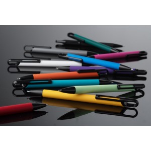 Stylo SOFI soft touch jaune personnalisable gravure | Apothiclick