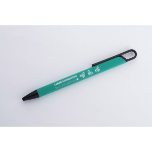 Stylo SOFI soft touch turquoise personnalisable gravure | Apothiclick