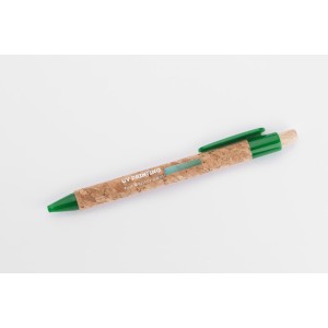 Stylo en liège KORTE vert personnalisable | Apothiclick