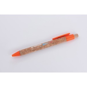 Stylo en liège KORTE orange personnalisable | Apothiclick