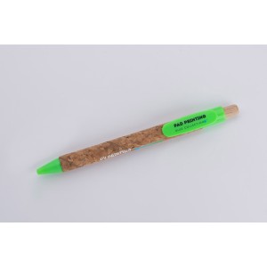 Stylo en liège KORTE vert clair personnalisable | Apothiclick