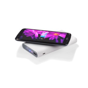 Powerbank DOUBLE blanc 8000 mAh charge sans fil personnalisable | Apothiclick