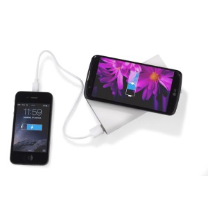Powerbank DOUBLE blanc 8000 mAh charge sans fil personnalisable | Apothiclick