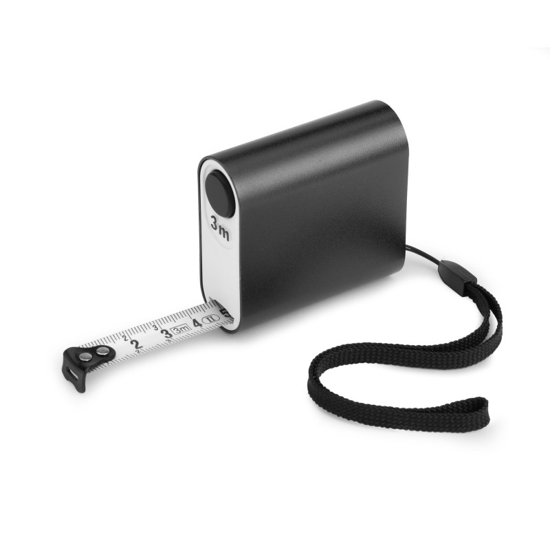 Mètre ruban 3 m FEM noir personnalisable tampographie | Apothiclick