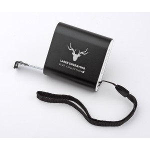 Mètre ruban 3 m FEM noir personnalisable tampographie | Apothiclick