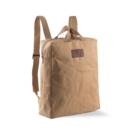 Sac à dos papier kraft CHARTI beige personnalisable | Apothiclick