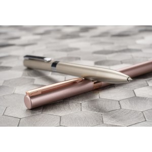 Stylo gel métal GELLE champagne personnalisable gravure | Apothiclick